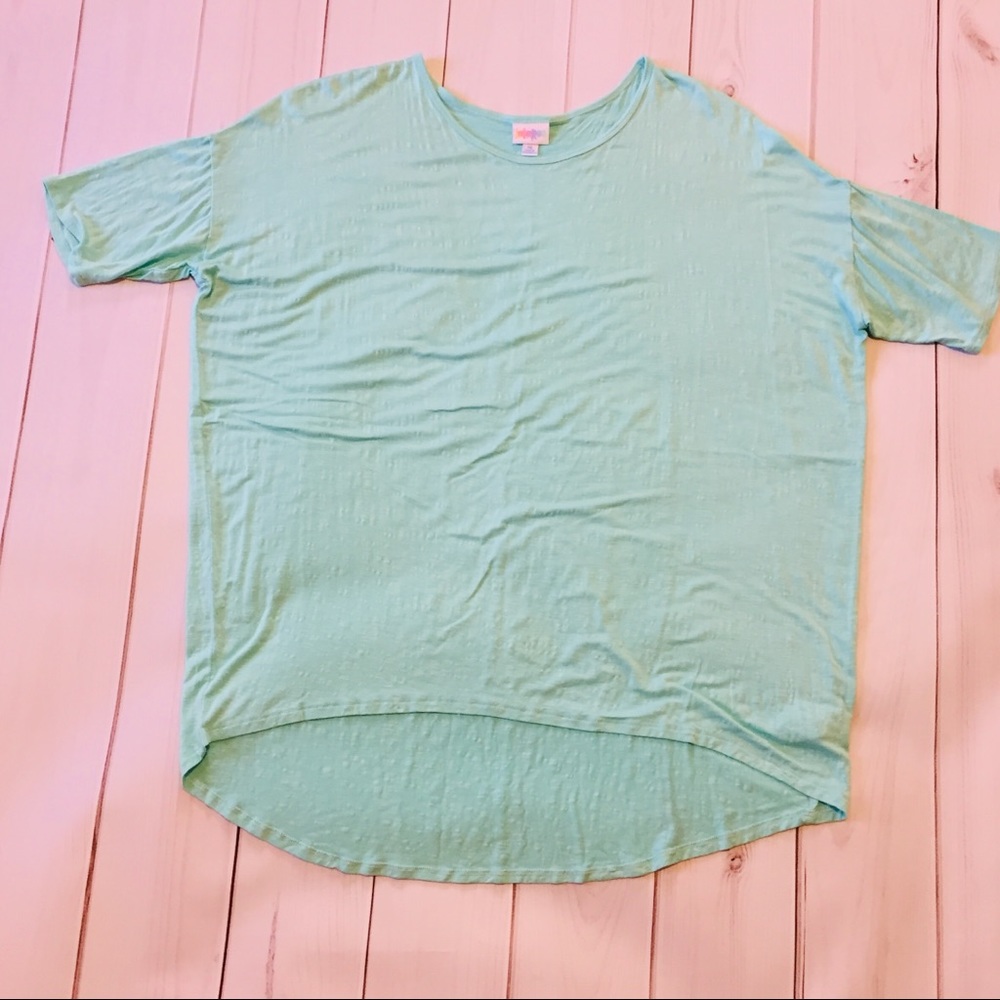 LulaRoe Irma tunic Women’s XL mint green aqua blue